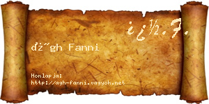 Ágh Fanni névjegykártya